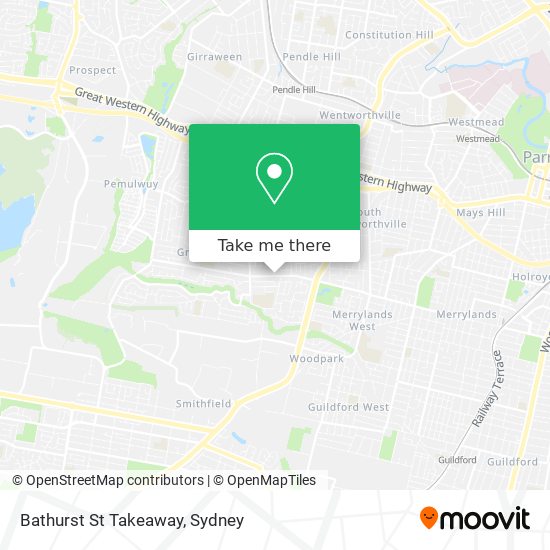 Mapa Bathurst St Takeaway