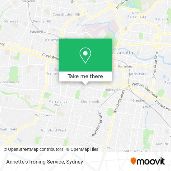 Annette's Ironing Service map