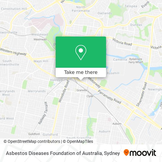 Asbestos Diseases Foundation of Australia map