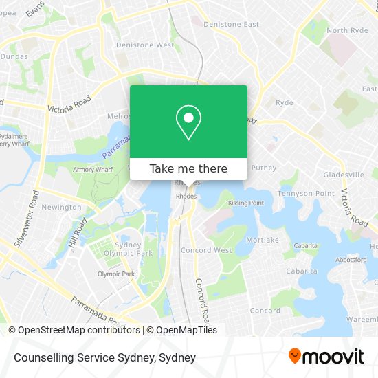 Counselling Service Sydney map