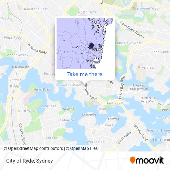 Mapa City of Ryde