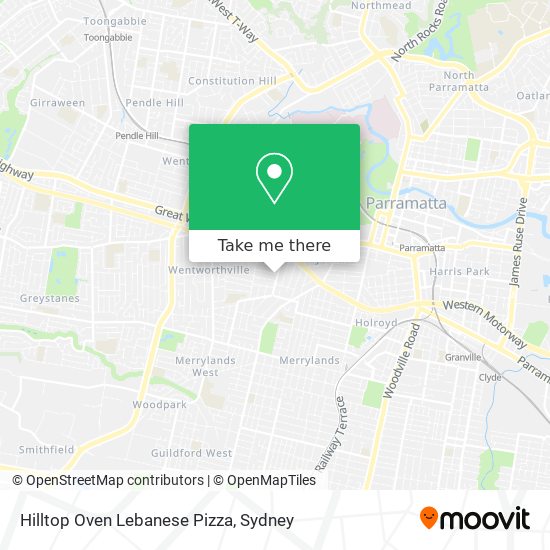 Hilltop Oven Lebanese Pizza map