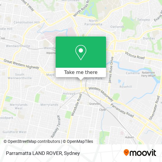 Parramatta LAND ROVER map