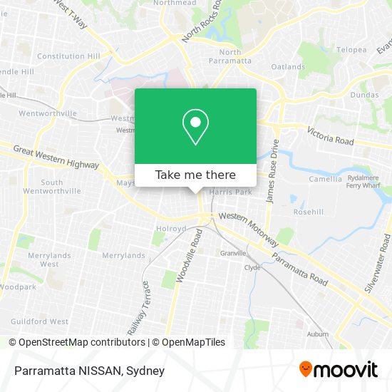 Parramatta NISSAN map