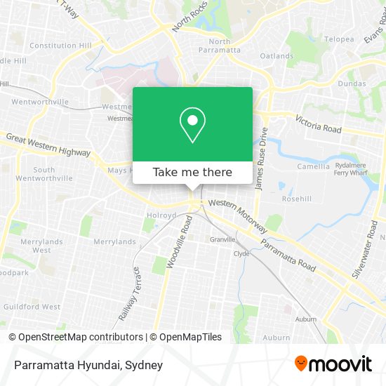 Parramatta Hyundai map