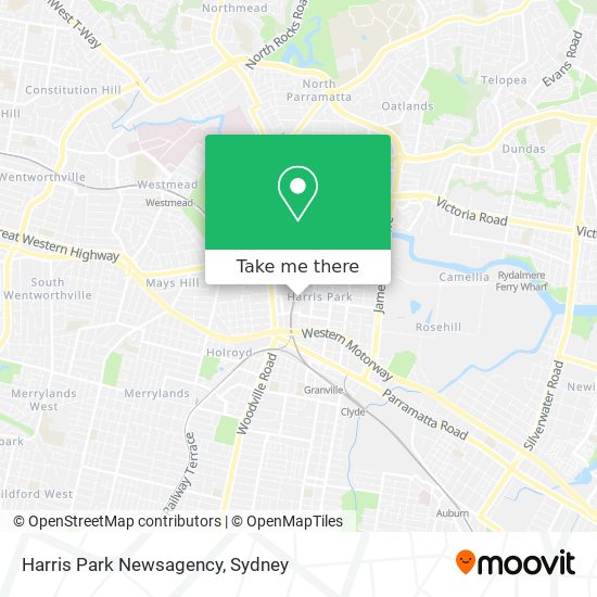 Harris Park Newsagency map