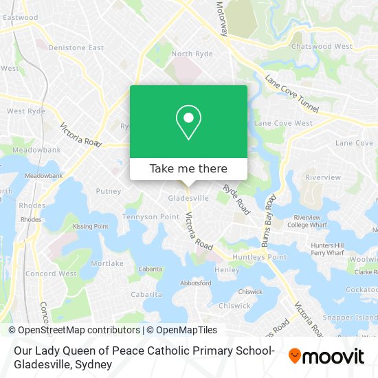 Mapa Our Lady Queen of Peace Catholic Primary School-Gladesville