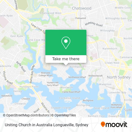 Uniting Church in Australia Longueville map