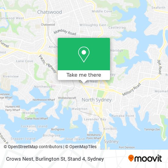 Crows Nest, Burlington St, Stand 4 map