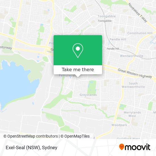 Mapa Exel-Seal (NSW)