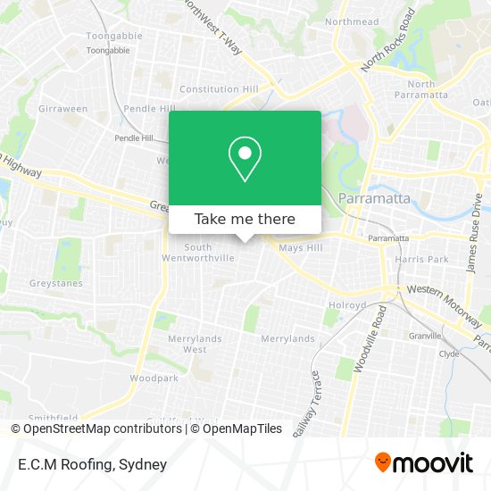 E.C.M Roofing map