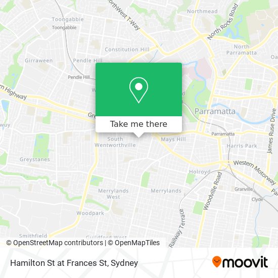 Hamilton St at Frances St map