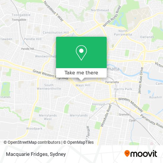 Macquarie Fridges map