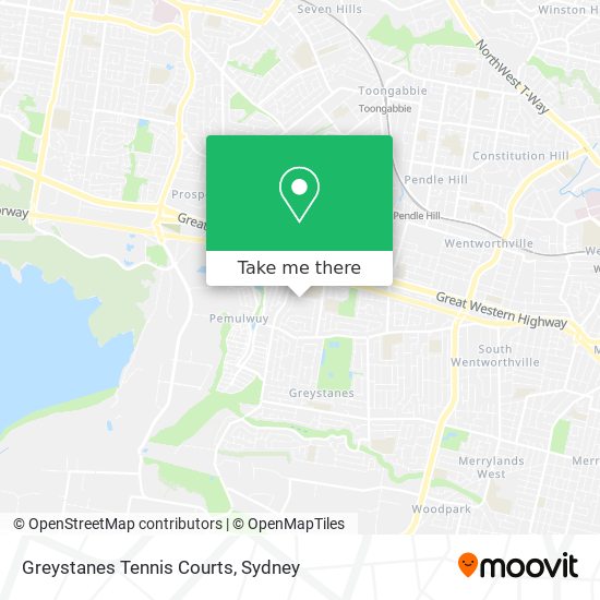 Greystanes Tennis Courts map