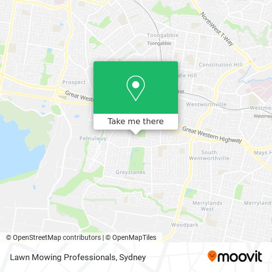 Lawn Mowing Professionals map