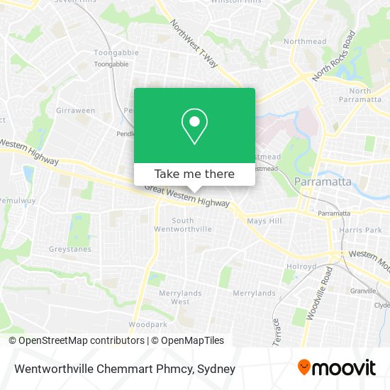 Mapa Wentworthville Chemmart Phmcy