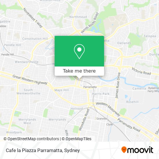 Cafe la Piazza Parramatta map