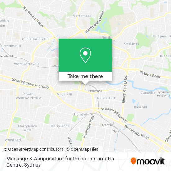 Massage & Acupuncture for Pains Parramatta Centre map