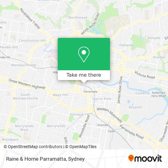 Mapa Raine & Horne Parramatta