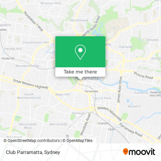 Mapa Club Parramatta