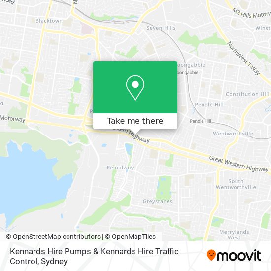 Kennards Hire Pumps & Kennards Hire Traffic Control map