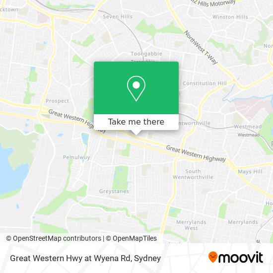 Mapa Great Western Hwy at Wyena Rd