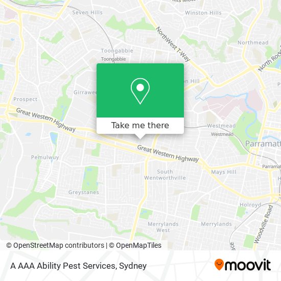 Mapa A AAA Ability Pest Services