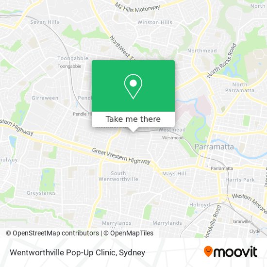 Mapa Wentworthville Pop-Up Clinic