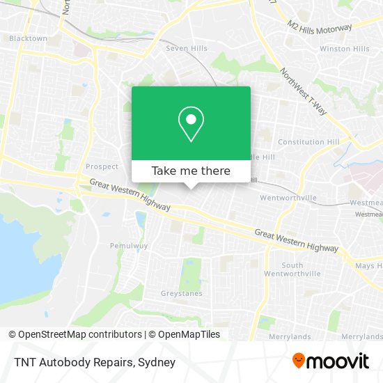 Mapa TNT Autobody Repairs