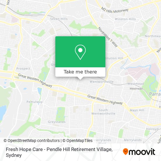 Fresh Hope Care - Pendle Hill Retirement Village map