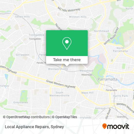 Local Appliance Repairs map