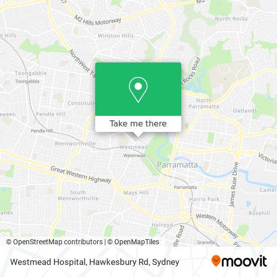 Westmead Hospital, Hawkesbury Rd map
