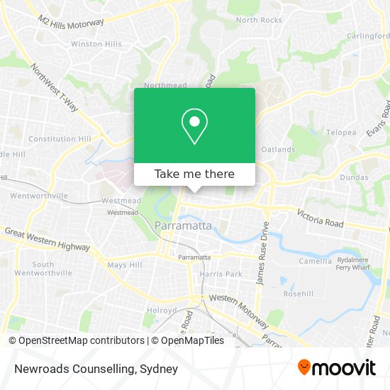Newroads Counselling map