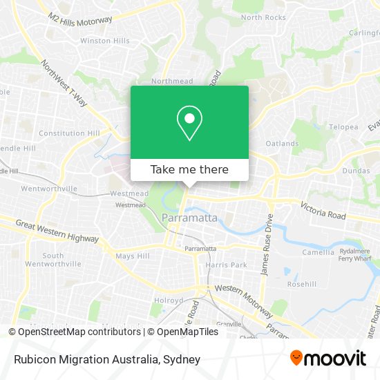 Mapa Rubicon Migration Australia