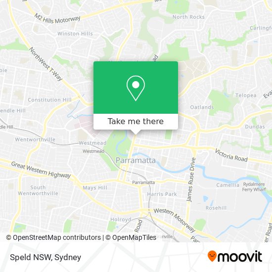 Mapa Speld NSW