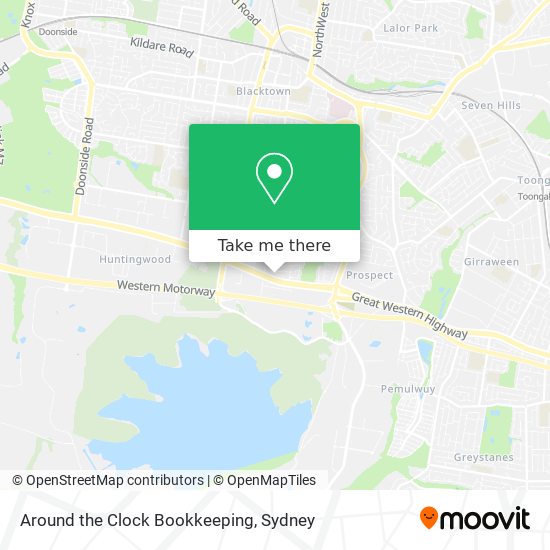 Around the Clock Bookkeeping map