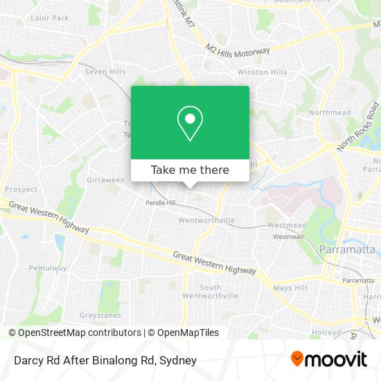 Darcy Rd After Binalong Rd map