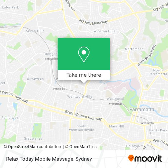 Mapa Relax Today Mobile Massage