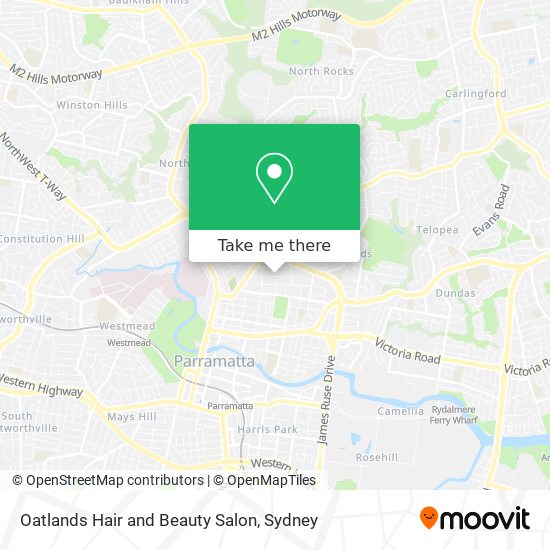 Oatlands Hair and Beauty Salon map