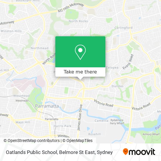 Oatlands Public School, Belmore St East map