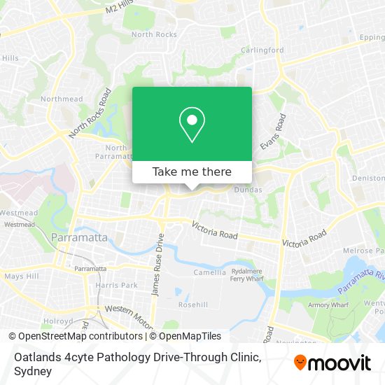 Mapa Oatlands 4cyte Pathology Drive-Through Clinic