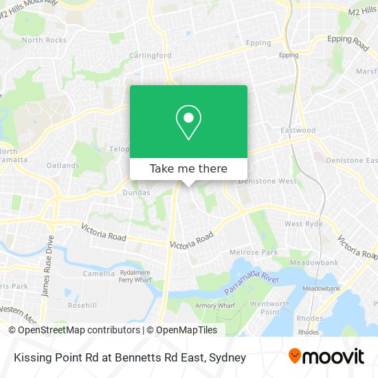 Kissing Point Rd at Bennetts Rd East map