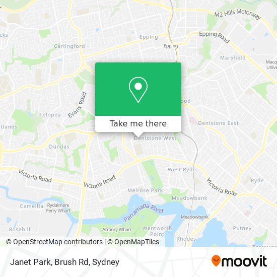 Mapa Janet Park, Brush Rd