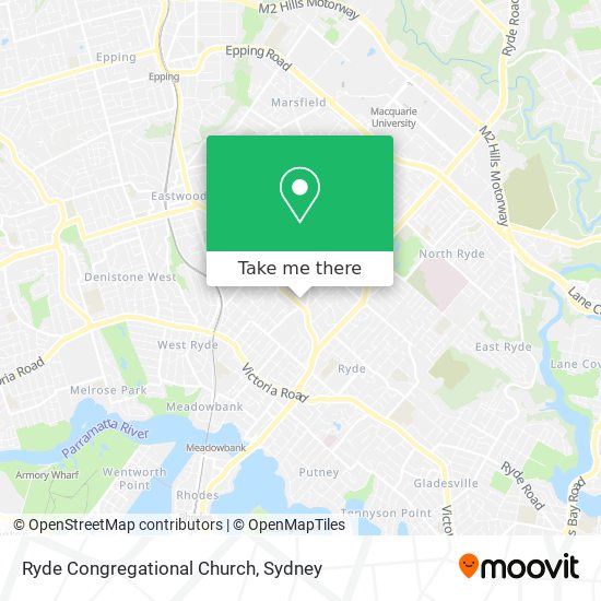 Mapa Ryde Congregational Church