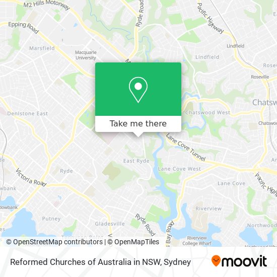 Reformed Churches of Australia in NSW map