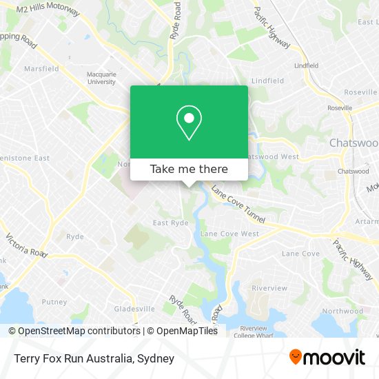 Terry Fox Run Australia map