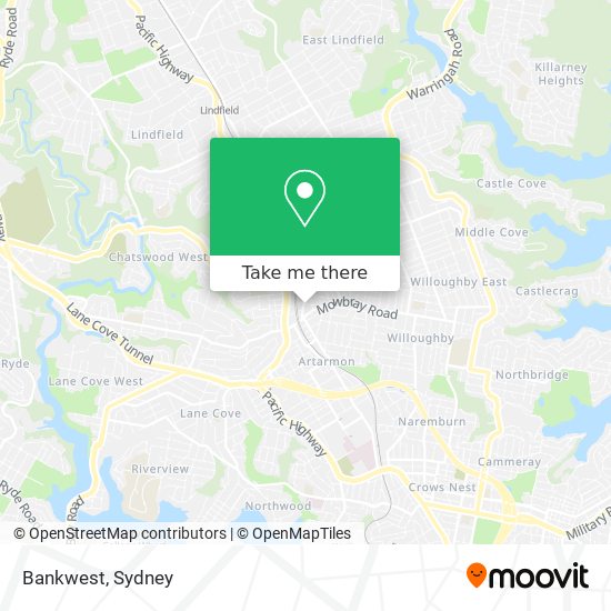 Bankwest map