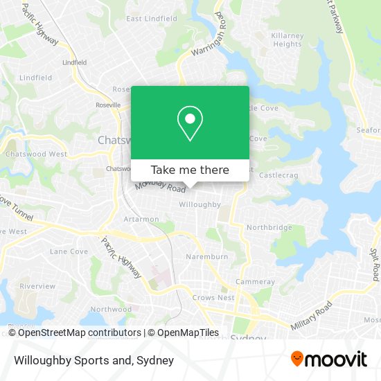 Willoughby Sports and map