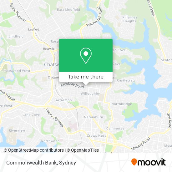 Mapa Commonwealth Bank