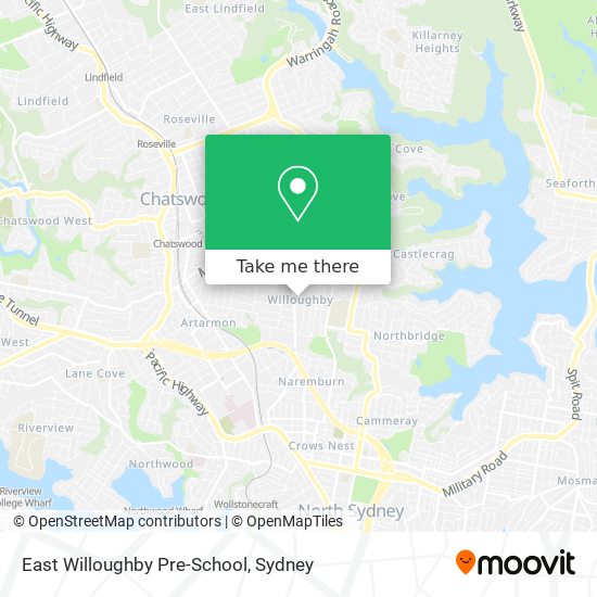 Mapa East Willoughby Pre-School